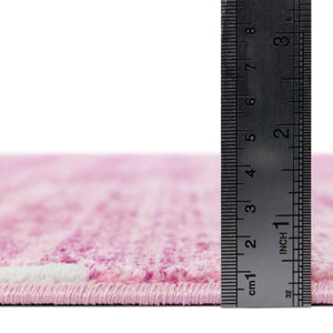 Pink 4' 1 x 6' 1 Jill Zarin Uptown Rectangle Area Rug 70% Polypropylene & 30% Polyester  Contemporary Carpet for Living, Dining, Office, Bedroom for Sale at Rug Engine