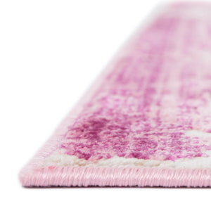 Pink 4' 1 x 6' 1 Jill Zarin Uptown Rectangle Area Rug 70% Polypropylene & 30% Polyester  Contemporary Carpet for Living, Dining, Office, Bedroom for Sale at Rug Engine