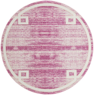 Pink 7' 10 x 7' 10 Jill Zarin Uptown Round Area Rug 70% Polypropylene & 30% Polyester  Contemporary Carpet for Living, Dining, Office, Bedroom for Sale at Rug Engine