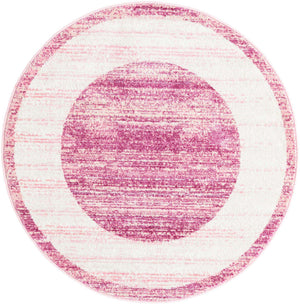 Pink 3' 1 x 3' 1 Jill Zarin Uptown Round Area Rug 70% Polypropylene & 30% Polyester  Contemporary Carpet for Living, Dining, Office, Bedroom for Sale at Rug Engine