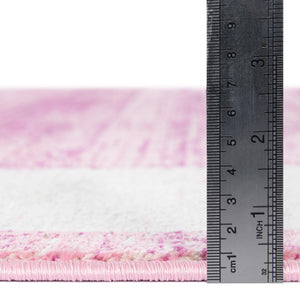 Pink 5' 3 x 5' 3 Jill Zarin Uptown Round Area Rug 70% Polypropylene & 30% Polyester  Contemporary Carpet for Living, Dining, Office, Bedroom for Sale at Rug Engine