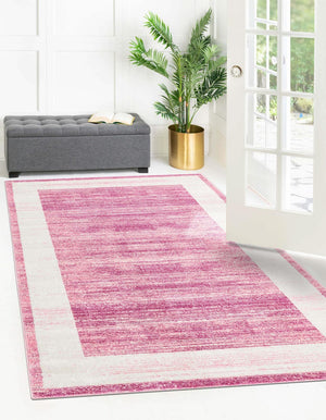 Pink 5' 3 x 8' Jill Zarin Uptown Rectangle Area Rug 70% Polypropylene & 30% Polyester  Contemporary Carpet for Living, Dining, Office, Bedroom for Sale at Rug Engine