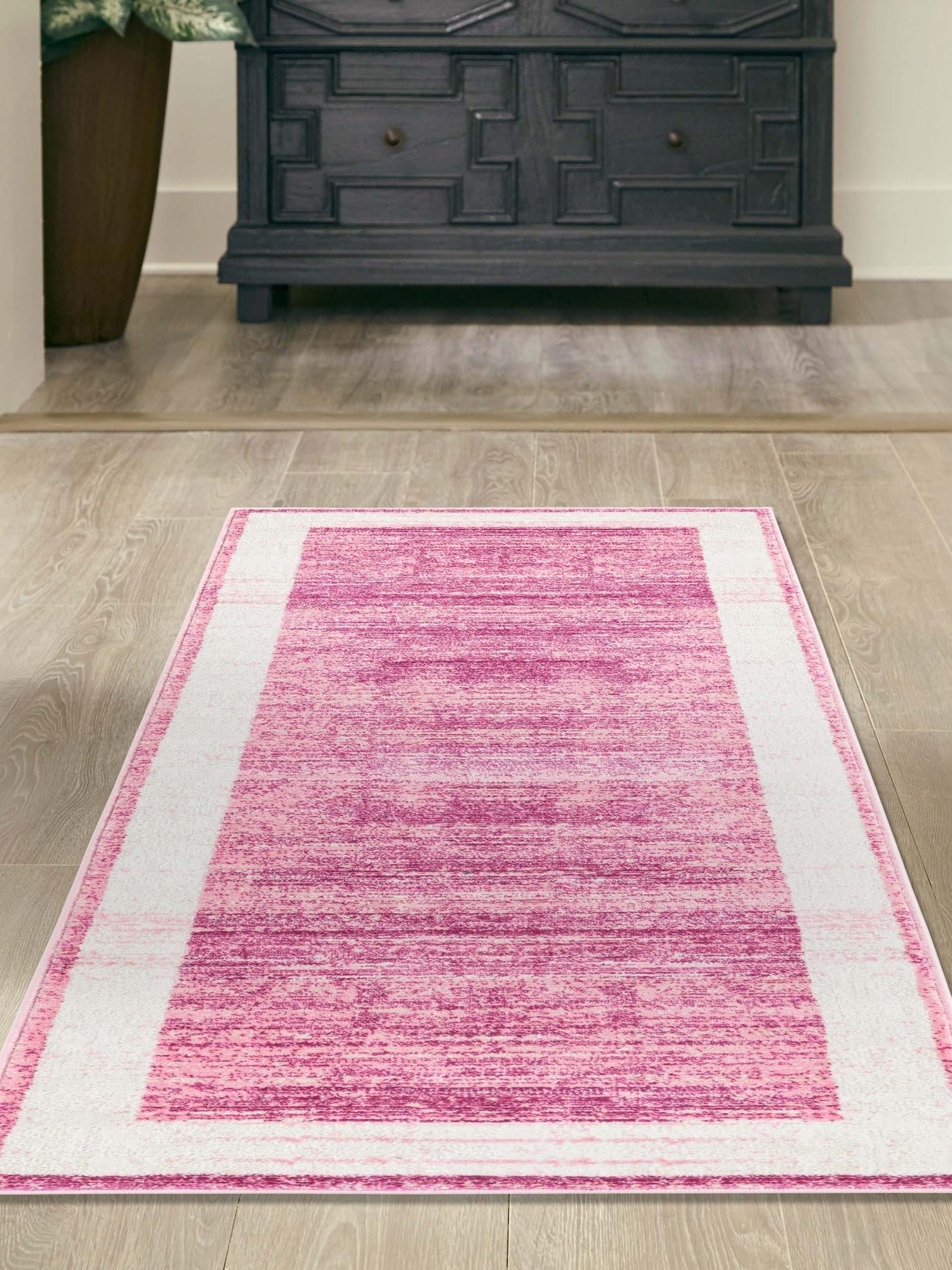 Pink 2' 7 x 8' Jill Zarin Uptown Runner Area Rug 70% Polypropylene & 30% Polyester  Contemporary Carpet for Living, Dining, Office, Bedroom for Sale at Rug Engine