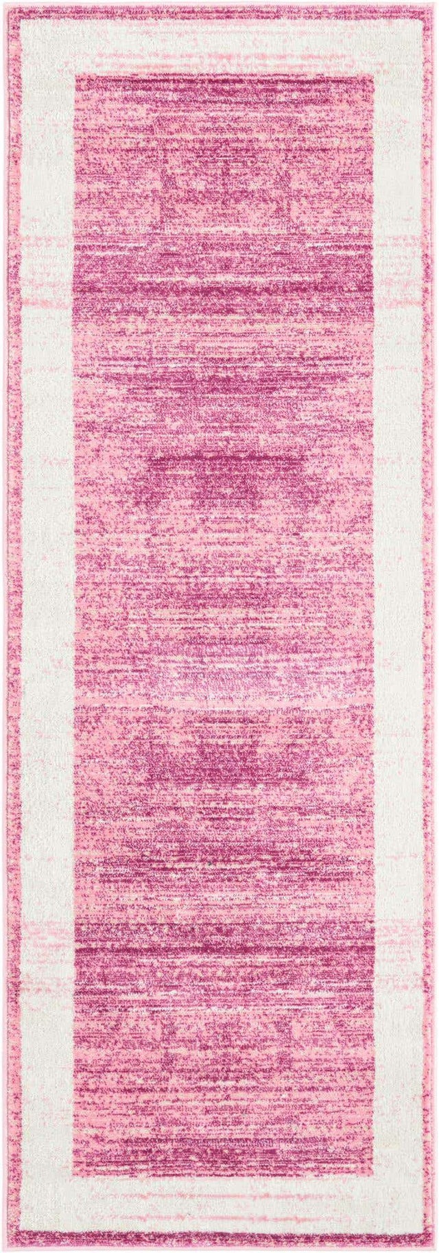 Pink 2' 2 x 6' 1 Jill Zarin Uptown Runner Area Rug 70% Polypropylene & 30% Polyester  Contemporary Carpet for Living, Dining, Office, Bedroom for Sale at Rug Engine