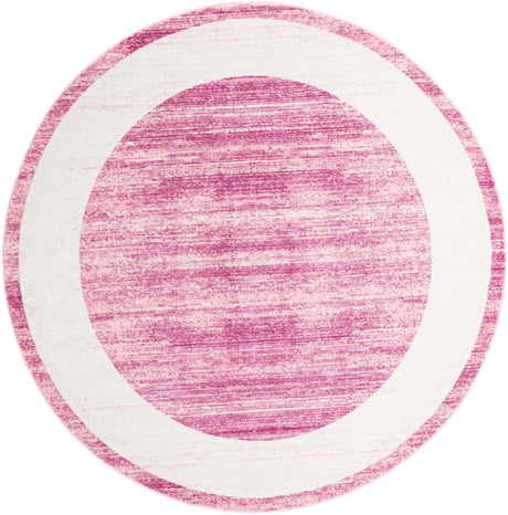 Pink 7' 10 x 7' 10 Jill Zarin Uptown Round Area Rug 70% Polypropylene & 30% Polyester  Contemporary Carpet for Living, Dining, Office, Bedroom for Sale at Rug Engine
