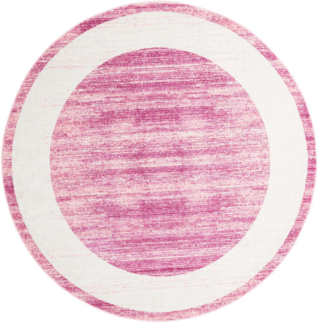 Pink 7' 10 x 7' 10 Jill Zarin Uptown Round Area Rug 70% Polypropylene & 30% Polyester  Contemporary Carpet for Living, Dining, Office, Bedroom for Sale at Rug Engine