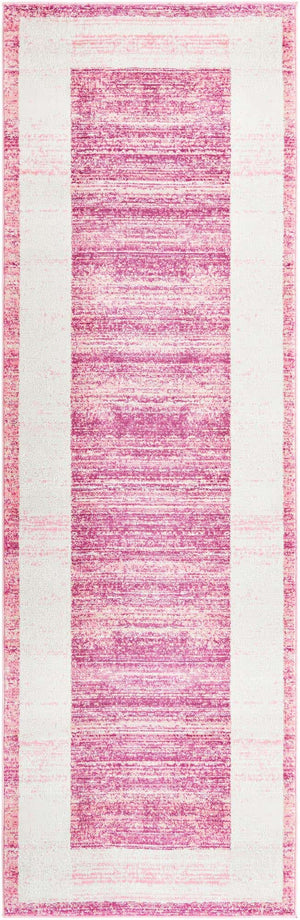 Pink 2' 7 x 8' Jill Zarin Uptown Runner Area Rug 70% Polypropylene & 30% Polyester  Contemporary Carpet for Living, Dining, Office, Bedroom for Sale at Rug Engine