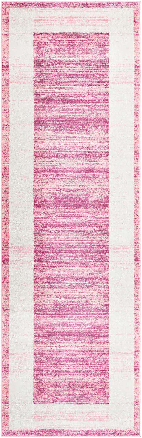 Pink 2' 7 x 8' Jill Zarin Uptown Runner Area Rug 70% Polypropylene & 30% Polyester  Contemporary Carpet for Living, Dining, Office, Bedroom for Sale at Rug Engine