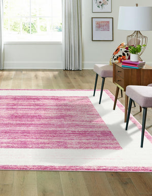 Pink 7' 10 x 7' 10 Jill Zarin Uptown Square Area Rug 70% Polypropylene & 30% Polyester  Contemporary Carpet for Living, Dining, Office, Bedroom for Sale at Rug Engine