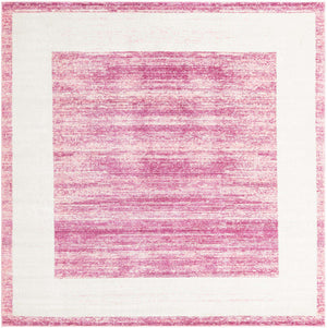 Pink 7' 10 x 7' 10 Jill Zarin Uptown Square Area Rug 70% Polypropylene & 30% Polyester  Contemporary Carpet for Living, Dining, Office, Bedroom for Sale at Rug Engine