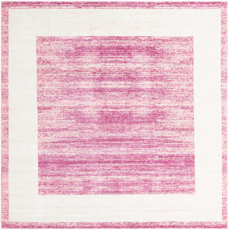Pink 7' 10 x 7' 10 Jill Zarin Uptown Square Area Rug 70% Polypropylene & 30% Polyester  Contemporary Carpet for Living, Dining, Office, Bedroom for Sale at Rug Engine