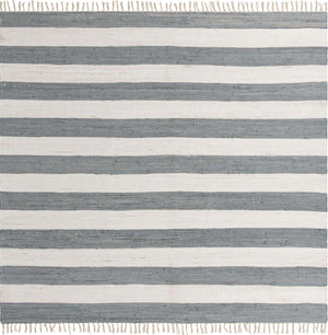 Gray 10' x 10' Chindi Rag Square Area Rug 100% Cotton All Natural Eco-Friendly Carpet Mat Decor for Homes for Sale at Rug Engine