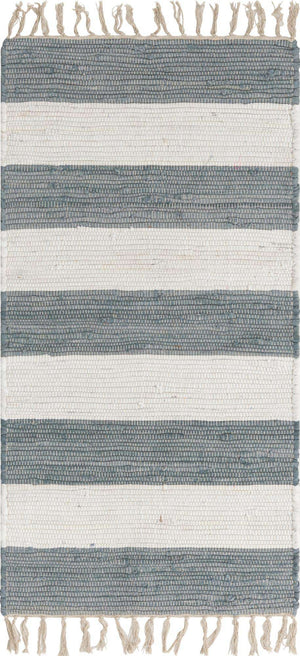 Gray 2' x 4' 1 Chindi Rag Runner Area Rug 100% Cotton All Natural Eco-Friendly Carpet Mat Decor for Homes for Sale at Rug Engine