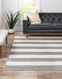 Gray 5' 1 x 5' 1 Chindi Rag Square Area Rug 100% Cotton All Natural Eco-Friendly Carpet Mat Decor for Homes for Sale at Rug Engine