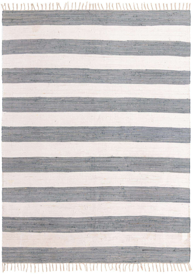 Gray 7' 10 x 11' Chindi Rag Rectangle Area Rug 100% Cotton All Natural Eco-Friendly Carpet Mat Decor for Homes for Sale at Rug Engine