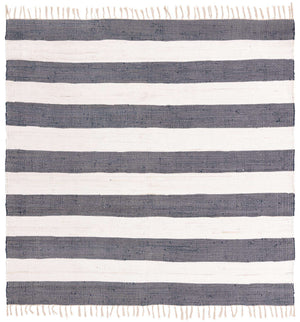 Navy Blue 10' x 10' Chindi Rag Square Area Rug 100% Cotton All Natural Eco-Friendly Carpet Mat Decor for Homes for Sale at Rug Engine