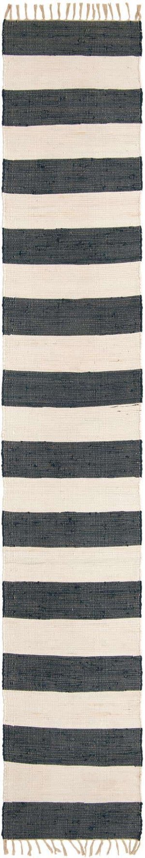 Navy Blue 2' 6 x 16' 5 Chindi Rag Runner Area Rug 100% Cotton All Natural Eco-Friendly Carpet Mat Decor for Homes for Sale at Rug Engine