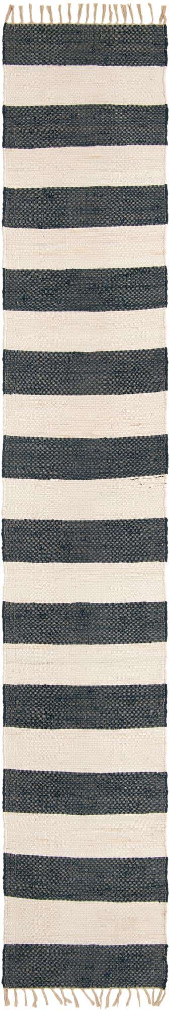 Navy Blue 2' 6 x 16' 5 Chindi Rag Runner Area Rug 100% Cotton All Natural Eco-Friendly Carpet Mat Decor for Homes for Sale at Rug Engine