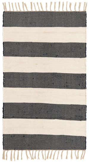 Navy Blue 3' 1 x 5' 1 Chindi Rag Rectangle Area Rug 100% Cotton All Natural Eco-Friendly Carpet Mat Decor for Homes for Sale at Rug Engine