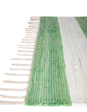 Green and Ivory 7' 10 x 7' 10 Chindi Rag Square Area Rug 100% Cotton All Natural Eco-Friendly Carpet Mat Decor for Homes for Sale at Rug Engine