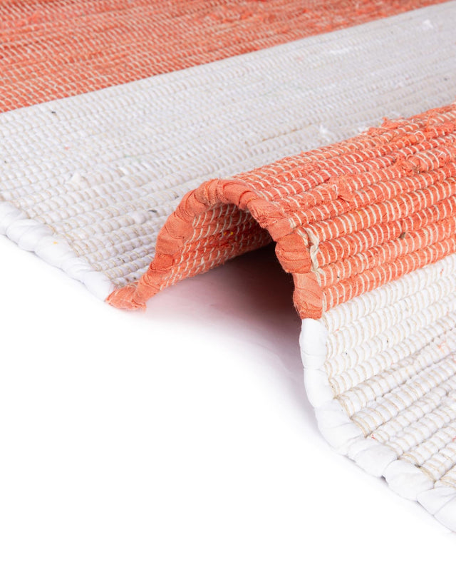 Coral and Ivory 2' 2 x 10' Chindi Rag Runner Area Rug 100% Cotton All Natural Eco-Friendly Carpet Mat Decor for Homes for Sale at Rug Engine