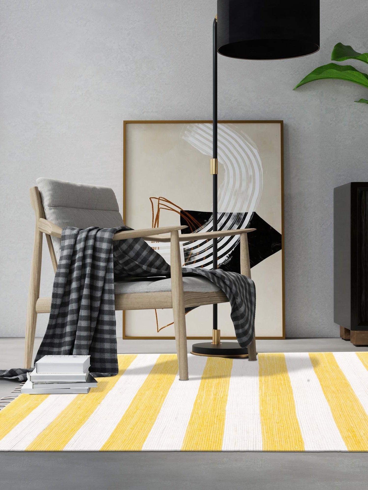 Yellow and Ivory 7' 10 x 10' Chindi Rag Rectangle Area Rug 100% Cotton All Natural Eco-Friendly Carpet Mat Decor for Homes for Sale at Rug Engine