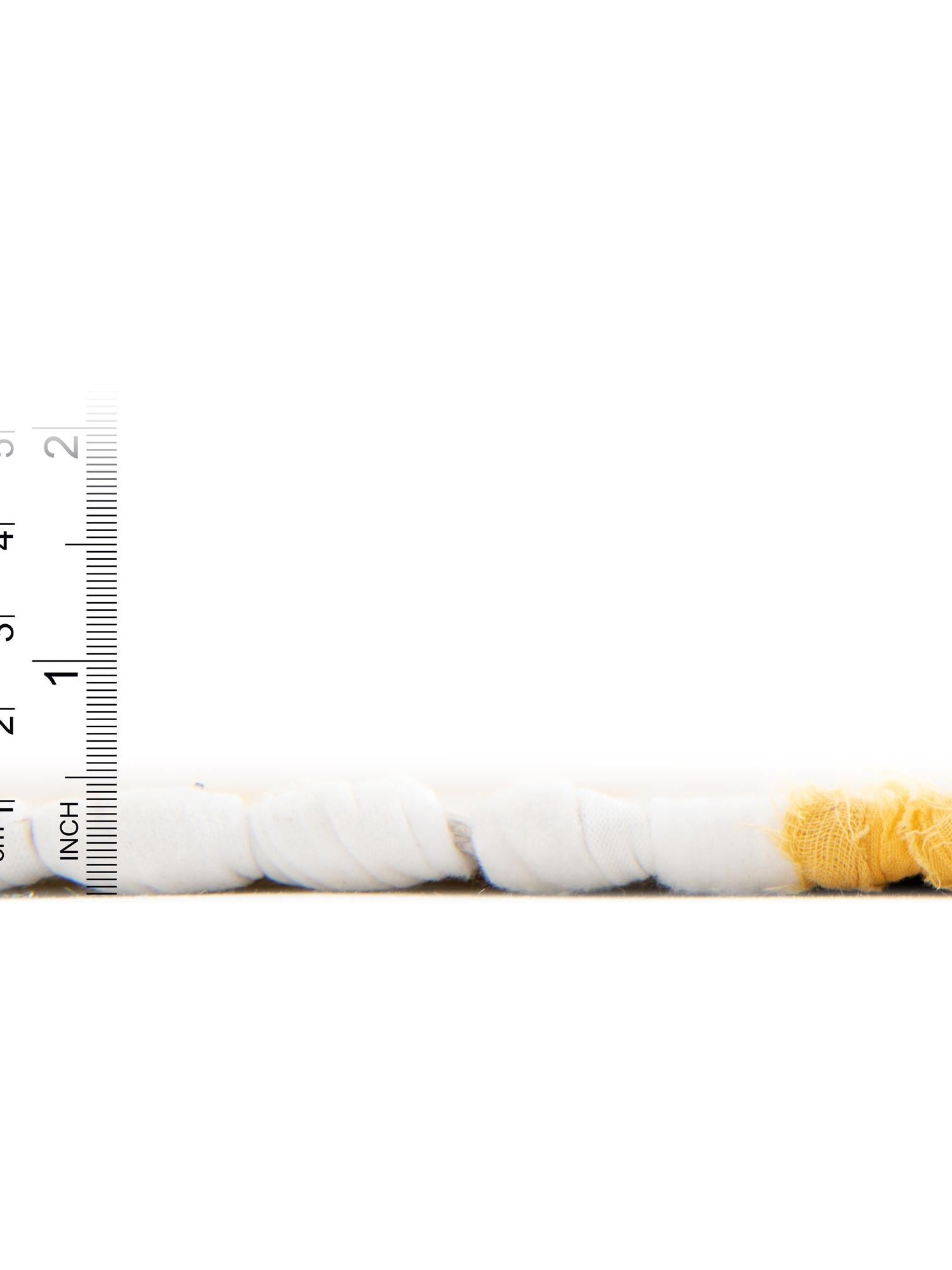 Yellow and Ivory 2' 2 x 6' 1 Chindi Rag Runner Area Rug 100% Cotton All Natural Eco-Friendly Carpet Mat Decor for Homes for Sale at Rug Engine
