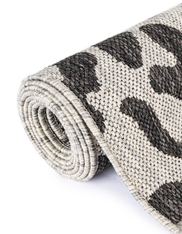 Light Gray 3' 1 x 6' 1 Outdoor Safari Semicircle Hearth Rug