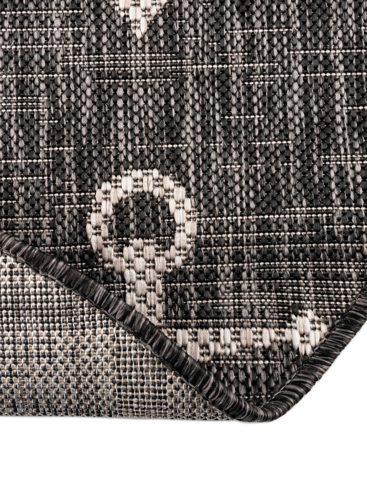 Charcoal 2' 2 x 3' 7 Outdoor Coastal Hearth Half-Round Semicircle Area Rug Weather Resistant for Patio, Deck, Terrace, Balcony, Porch 100% Polypropylene Coastal Decor Carpet for Sale at Rug Engine