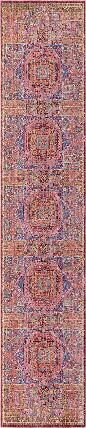 Peach 2' 7 x 13' 1 Austin Runner Area Rug 100% Polyester Durable Cotton Backing Living Dining Room Bedroom Office Vintage Decor Carpet for Sale at Rug Engine