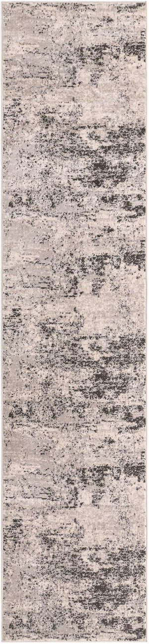Gray 2' 7 x 12' Leipzig Runner Area Rug 75% Polypropylene & 25% Polyester Modern Contemporary Carpet for Kitchens, Bedroom, Living Room Home Decor for Sale at Rug Engine