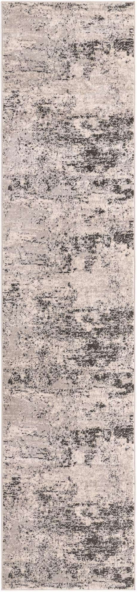 Gray 2' 7 x 12' Leipzig Runner Area Rug 75% Polypropylene & 25% Polyester Modern Contemporary Carpet for Kitchens, Bedroom, Living Room Home Decor for Sale at Rug Engine