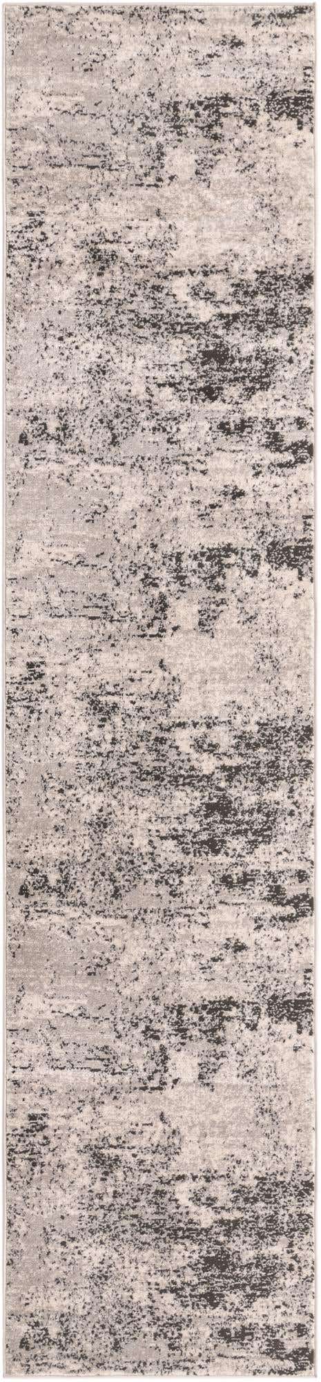 Gray 2' 7 x 12' Leipzig Runner Area Rug 75% Polypropylene & 25% Polyester Modern Contemporary Carpet for Kitchens, Bedroom, Living Room Home Decor for Sale at Rug Engine