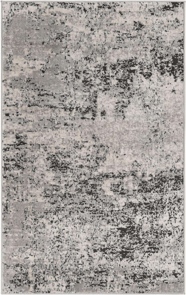 Gray 3' 3 x 5' 3 Leipzig Rectangle Area Rug 75% Polypropylene & 25% Polyester Modern Contemporary Carpet for Kitchens, Bedroom, Living Room Home Decor for Sale at Rug Engine