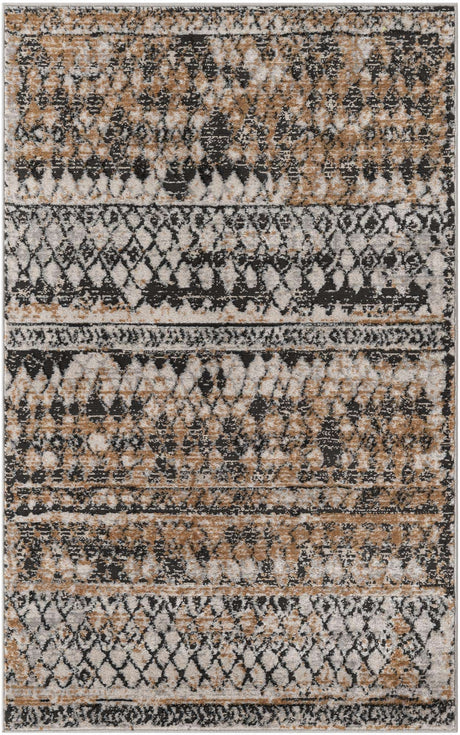Beige 3' 3 x 5' 3 Leipzig Rectangle Area Rug 75% Polypropylene & 25% Polyester Modern Contemporary Carpet for Kitchens, Bedroom, Living Room Home Decor for Sale at Rug Engine