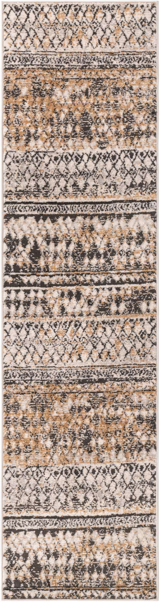 Beige 2' x 8' Leipzig Runner Area Rug 75% Polypropylene & 25% Polyester Modern Contemporary Carpet for Kitchens, Bedroom, Living Room Home Decor for Sale at Rug Engine