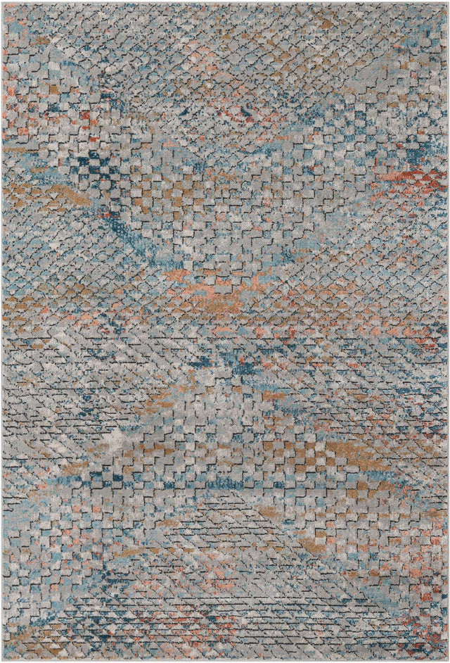 Multicolor 6' 1 x 9' Leipzig Rectangle Area Rug 75% Polypropylene & 25% Polyester Modern Contemporary Carpet for Kitchens, Bedroom, Living Room Home Decor for Sale at Rug Engine