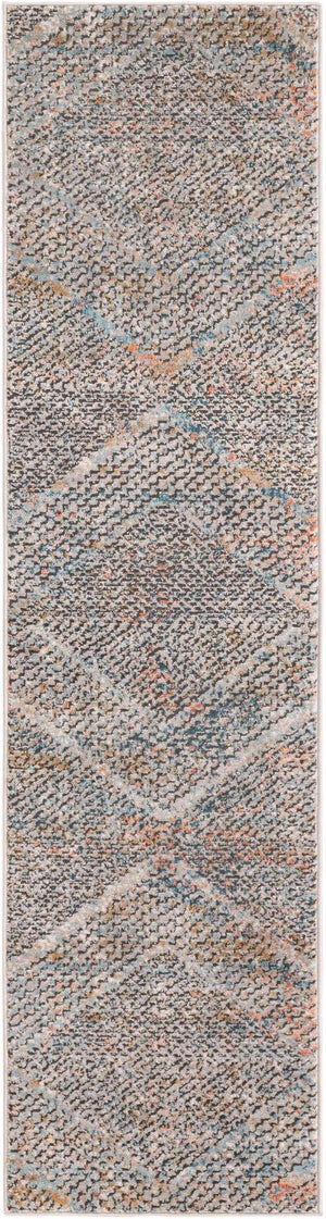 Multicolor 2' x 8' Leipzig Runner Area Rug 75% Polypropylene & 25% Polyester Modern Contemporary Carpet for Kitchens, Bedroom, Living Room Home Decor for Sale at Rug Engine