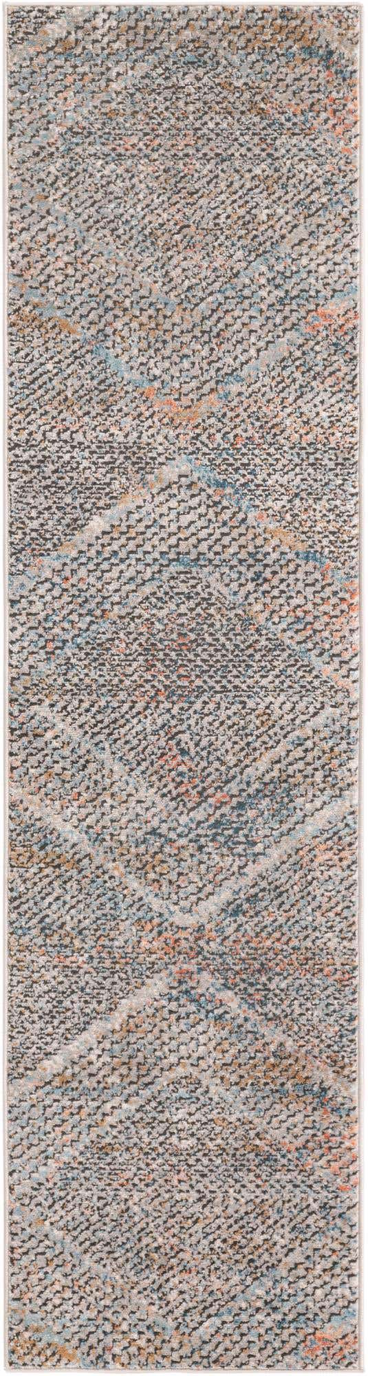 Multicolor 2' x 8' Leipzig Runner Area Rug 75% Polypropylene & 25% Polyester Modern Contemporary Carpet for Kitchens, Bedroom, Living Room Home Decor for Sale at Rug Engine