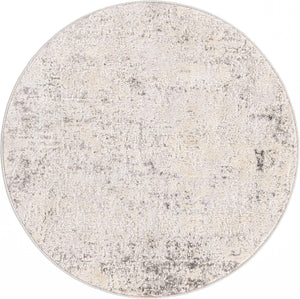 Gray 3' 3 x 3' 3 Caspian Round Area Rug 60% Polypropylene & 40% Polyester With Cotton Backing Modern Chic Carpet for Home Interior Design Decorating for Sale at Rug Engine
