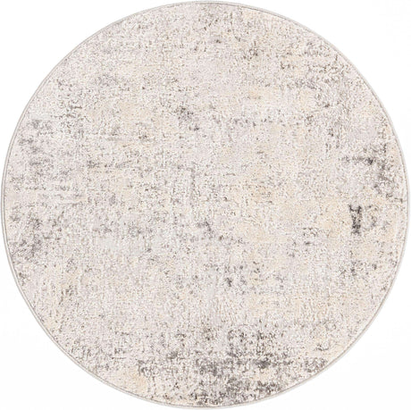 Gray 3' 3 x 3' 3 Caspian Round Area Rug 60% Polypropylene & 40% Polyester With Cotton Backing Modern Chic Carpet for Home Interior Design Decorating for Sale at Rug Engine