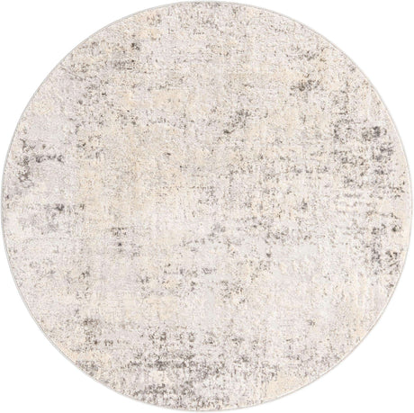 Gray 5' 3 x 5' 3 Caspian Round Area Rug 60% Polypropylene & 40% Polyester With Cotton Backing Modern Chic Carpet for Home Interior Design Decorating for Sale at Rug Engine