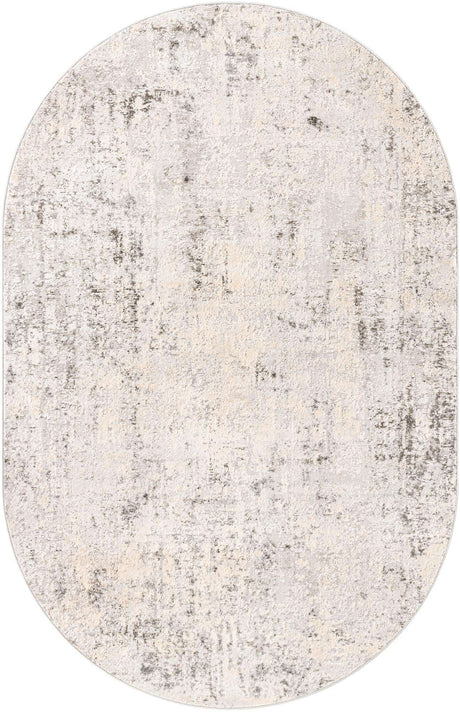 Gray 5' 3 x 7' 10 Caspian Oval Area Rug 60% Polypropylene & 40% Polyester With Cotton Backing Modern Chic Carpet for Home Interior Design Decorating for Sale at Rug Engine