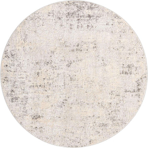 Gray 6' 1 x 6' 1 Caspian Round Area Rug 60% Polypropylene & 40% Polyester With Cotton Backing Modern Chic Carpet for Home Interior Design Decorating for Sale at Rug Engine