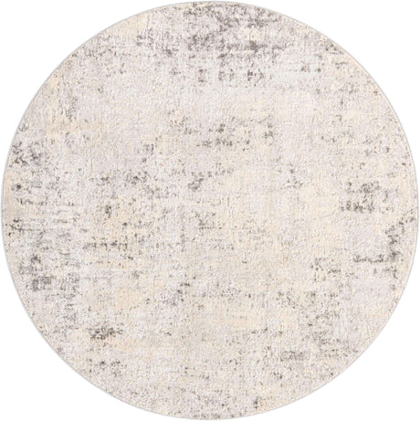 Gray 6' 1 x 6' 1 Caspian Round Area Rug 60% Polypropylene & 40% Polyester With Cotton Backing Modern Chic Carpet for Home Interior Design Decorating for Sale at Rug Engine