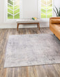 Gray 6' 1 x 6' 1 Caspian Square Area Rug 60% Polypropylene & 40% Polyester With Cotton Backing Modern Chic Carpet for Home Interior Design Decorating for Sale at Rug Engine
