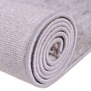 Gray 7' 10 x 7' 10 Caspian Square Area Rug 60% Polypropylene & 40% Polyester With Cotton Backing Modern Chic Carpet for Home Interior Design Decorating for Sale at Rug Engine