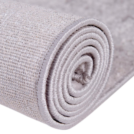 Gray 7' 10 x 7' 10 Caspian Square Area Rug 60% Polypropylene & 40% Polyester With Cotton Backing Modern Chic Carpet for Home Interior Design Decorating for Sale at Rug Engine