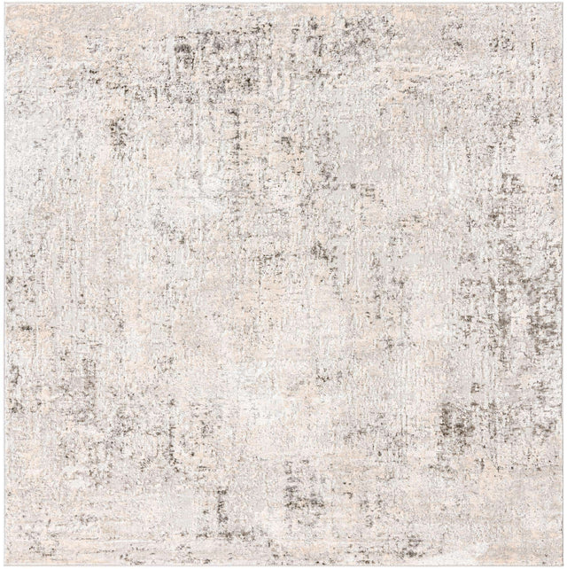 Gray 7' 10 x 7' 10 Caspian Square Area Rug 60% Polypropylene & 40% Polyester With Cotton Backing Modern Chic Carpet for Home Interior Design Decorating for Sale at Rug Engine