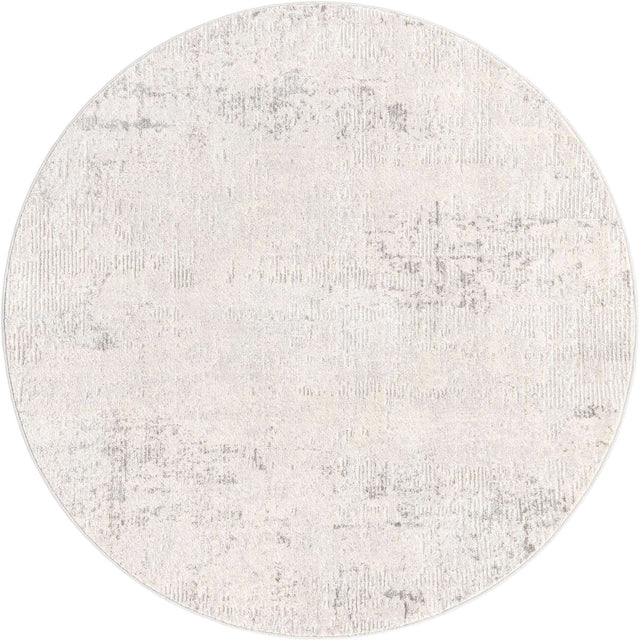 Gray 5' 3 x 5' 3 Caspian Round Area Rug 60% Polypropylene & 40% Polyester With Cotton Backing Modern Chic Carpet for Home Interior Design Decorating for Sale at Rug Engine